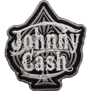 Johnny Cash - Spade Bl Woven Patch i gruppen MERCHANDISE / Tygmärke / Country hos Bengans Skivbutik AB (5538021)