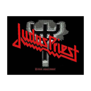 Judas Priest - Logo/Fork Standard Patch i gruppen MERCHANDISE / Tygmärke / Hårdrock hos Bengans Skivbutik AB (5538028)