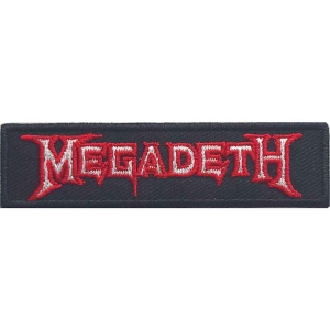 Megadeth - Logo Outline Woven Patch i gruppen MERCHANDISE / Tygmärke / Hårdrock hos Bengans Skivbutik AB (5538102)