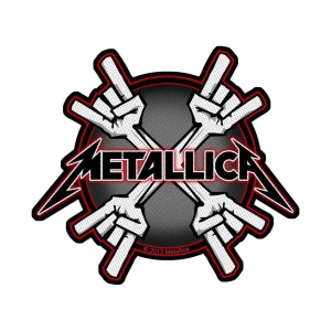Metallica - Metal Horns Standard Patch i gruppen MERCHANDISE / Merch / Hårdrock hos Bengans Skivbutik AB (5538147)