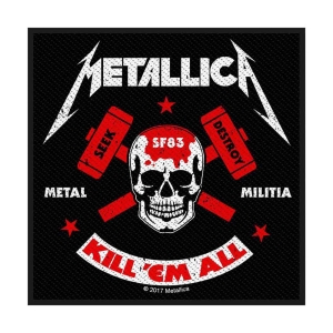 Metallica - Metal Militia Standard Patch i gruppen MERCHANDISE / Merch / Hårdrock hos Bengans Skivbutik AB (5538152)