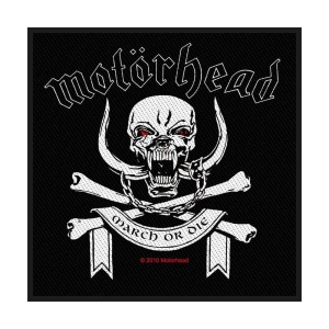 Motorhead - March Or Die Standard Patch i gruppen MERCHANDISE / Tygmärke / Hårdrock hos Bengans Skivbutik AB (5538196)