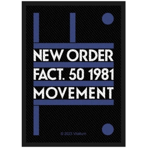New Order - Fact 50 Standard Patch i gruppen MERCHANDISE / Merch / Pop-Rock hos Bengans Skivbutik AB (5538215)