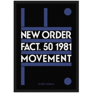 New Order - Fact 50 Standard Patch i gruppen MERCHANDISE / Tygmärke / Pop-Rock hos Bengans Skivbutik AB (5538215)