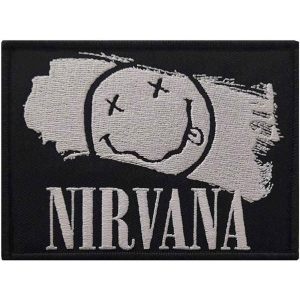 Nirvana - Smiley Paint Woven Patch i gruppen MERCHANDISE / Merch / Hårdrock hos Bengans Skivbutik AB (5538223)