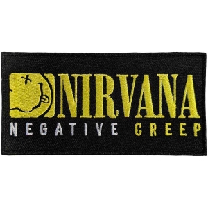 Nirvana - Negative Creep Woven Patch i gruppen MERCHANDISE / Merch / Hårdrock hos Bengans Skivbutik AB (5538227)