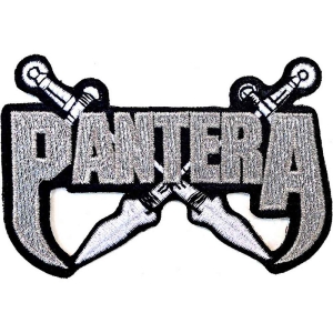 Pantera - Silver Swords Woven Patch i gruppen MERCHANDISE / Merch / Hårdrock hos Bengans Skivbutik AB (5538248)