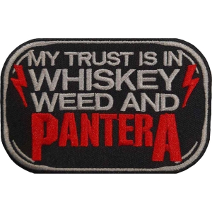Pantera - Whiskey Woven Patch i gruppen MERCHANDISE / Merch / Hårdrock hos Bengans Skivbutik AB (5538252)
