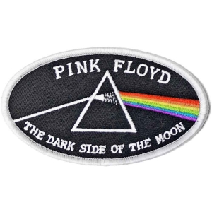 Pink Floyd - Dsotm Oval White Border Woven Patch i gruppen MERCHANDISE / Merch / Pop-Rock hos Bengans Skivbutik AB (5538279)