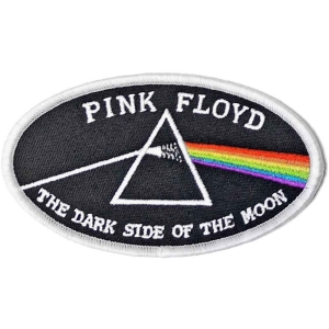 Pink Floyd - Dsotm Oval White Border Woven Patch i gruppen MERCHANDISE / Tygmärke / Pop-Rock hos Bengans Skivbutik AB (5538279)
