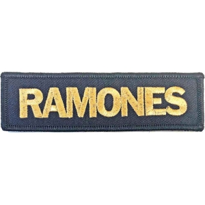 Ramones - Gold Logo Woven Patch i gruppen MERCHANDISE / Tygmärke / Punk hos Bengans Skivbutik AB (5538331)