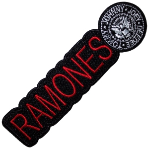 Ramones - Logo & Seal Woven Patch i gruppen MERCHANDISE / Tygmärke / Punk hos Bengans Skivbutik AB (5538332)