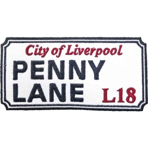 Rock Off - Penny Lane Liverpool Sign Woven Patch i gruppen ÖVRIGT / Merchandise hos Bengans Skivbutik AB (5538347)