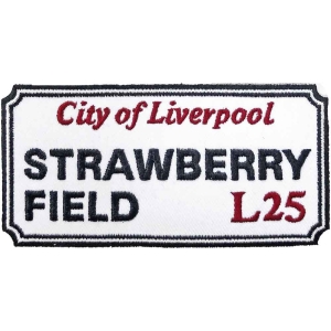 Rock Off - Strawberry Field Liverpool Sign Woven Pa i gruppen ÖVRIGT / Merchandise hos Bengans Skivbutik AB (5538348)