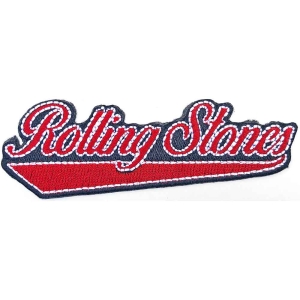 Rolling Stones - Baseball Script Woven Patch i gruppen MERCHANDISE / Merch / Pop-Rock hos Bengans Skivbutik AB (5538355)