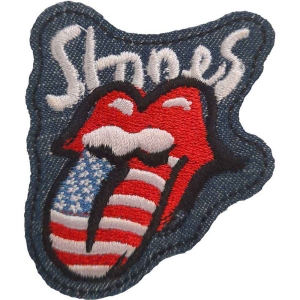 Rolling Stones - Filter Flag Tongue Woven Patch i gruppen MERCHANDISE / Merch / Pop-Rock hos Bengans Skivbutik AB (5538357)