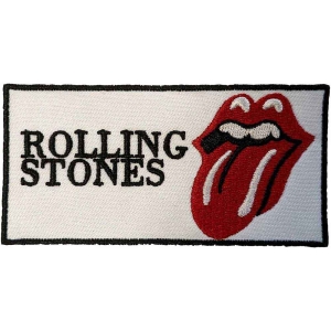 Rolling Stones - Text Logo Woven Patch i gruppen MERCHANDISE / Merch / Pop-Rock hos Bengans Skivbutik AB (5538362)