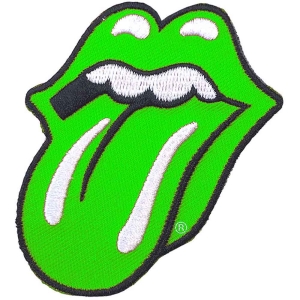 Rolling Stones - Classic Tongue Green Standard Patch i gruppen MERCHANDISE / Merch / Pop-Rock hos Bengans Skivbutik AB (5538368)
