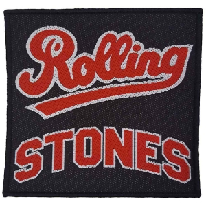 Rolling Stones - Team Logo Square Standard Patch i gruppen MERCHANDISE / Tygmärke / Pop-Rock hos Bengans Skivbutik AB (5538376)