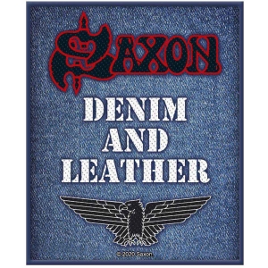 Saxon - Denim & Leather Standard Patch i gruppen MERCHANDISE / Merch / Hårdrock hos Bengans Skivbutik AB (5538396)