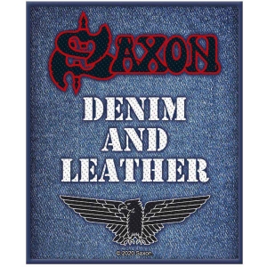 Saxon - Denim & Leather Standard Patch i gruppen MERCHANDISE / Tygmärke / Hårdrock hos Bengans Skivbutik AB (5538396)