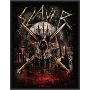 Slayer - Skull & Swords Standard Patch i gruppen MERCHANDISE / Tygmärke / Hårdrock hos Bengans Skivbutik AB (5538432)