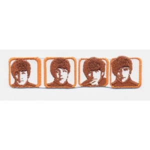 The Beatles - Heads In Boxes Standard Patch i gruppen MERCHANDISE / Merch / Pop-Rock hos Bengans Skivbutik AB (5538485)
