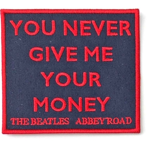 The Beatles - You Never Give Me Your Money Woven Patch i gruppen MERCHANDISE / Merch / Pop-Rock hos Bengans Skivbutik AB (5538492)