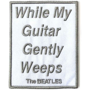 The Beatles - While My Guitar Gently Weeps Woven Patch i gruppen MERCHANDISE / Merch / Pop-Rock hos Bengans Skivbutik AB (5538496)