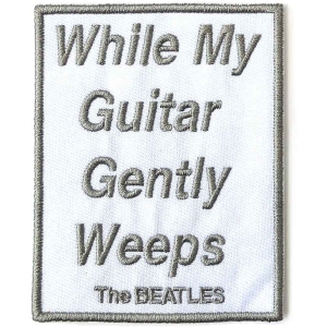 The Beatles - While My Guitar Gently Weeps Woven Patch i gruppen MERCHANDISE / Tygmärke / Pop-Rock hos Bengans Skivbutik AB (5538496)