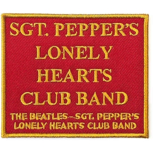 The Beatles - Sgt Pepper's? Red Woven Patch i gruppen MERCHANDISE / Merch / Pop-Rock hos Bengans Skivbutik AB (5538503)