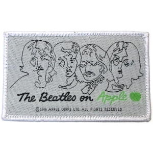 The Beatles - Beatles On Apple Black On White Patch i gruppen MERCHANDISE / Tygmärke / Pop-Rock hos Bengans Skivbutik AB (5538511)