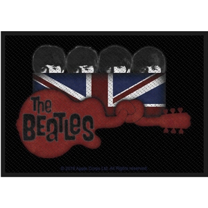 The Beatles - Guitar & Union Jack Standard Patch i gruppen MERCHANDISE / Merch / Pop-Rock hos Bengans Skivbutik AB (5538514)