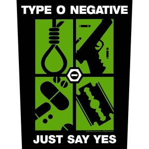 Type O Negative - Just Say Yes Back Patch i gruppen MERCHANDISE / Tygmärke / Hårdrock hos Bengans Skivbutik AB (5538596)