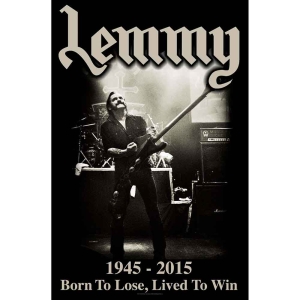 Lemmy - Lived To Win Textile Poster i gruppen MERCHANDISE / Merch / Hårdrock hos Bengans Skivbutik AB (5538728)