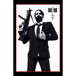 Marilyn Manson - Machine Gun Textile Poster i gruppen MERCHANDISE / Merch / Hårdrock hos Bengans Skivbutik AB (5538731)
