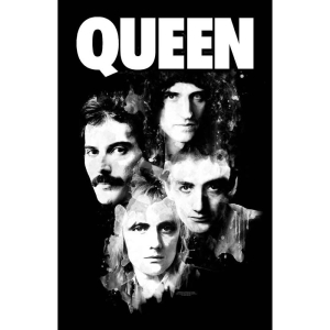 Queen - Faces Textile Poster i gruppen MERCHANDISE / Merch / Pop-Rock hos Bengans Skivbutik AB (5538760)