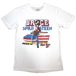 Bruce Springsteen - Born In The Usa '85 Uni Wht    S in the group MERCHANDISE / T-shirt / Nyheter / Pop-Rock at Bengans Skivbutik AB (5540643r)