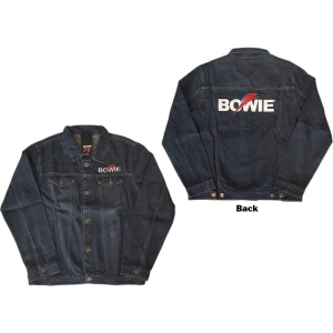 David Bowie - Flash Logo Uni Denim Jacket:  S i gruppen MERCHANDISE / Merch / Pop-Rock hos Bengans Skivbutik AB (5541235r)