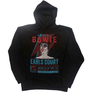 David Bowie - Earls Court '73 Uni Bl Eco Hood:  S i gruppen MERCHANDISE / Hoodies / Nyheter / Pop-Rock hos Bengans Skivbutik AB (5541394r)