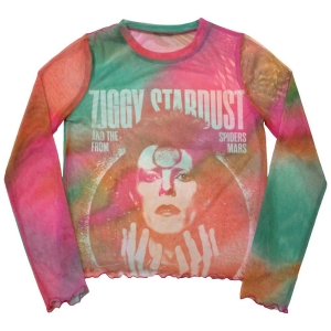 David Bowie - Ziggy V2 Lady Orange Mesh Crop:1Xs i gruppen MERCHANDISE / Merch / Pop-Rock hos Bengans Skivbutik AB (5541407r)
