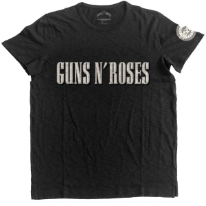 Guns N Roses - Logo & Bullet Circle App Slub Uni Bl     i gruppen MERCHANDISE / T-shirt / Hårdrock hos Bengans Skivbutik AB (5542201r)