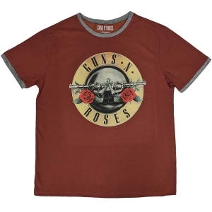 Guns N Roses - Classic Logo Ringer Uni Red    S i gruppen MERCHANDISE / T-shirt / Hårdrock hos Bengans Skivbutik AB (5542210r)
