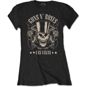 Guns N Roses - Top Hat Skull & Pistols Lv Lady Bl    S i gruppen MERCHANDISE / T-shirt / Nyheter / Hårdrock hos Bengans Skivbutik AB (5542278r)