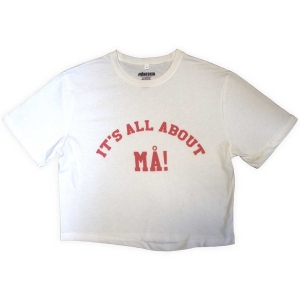 Maneskin - It's All About Ma! Lady Wht Crop Top: i gruppen MERCHANDISE / T-shirt / Pop-Rock hos Bengans Skivbutik AB (5543169r)