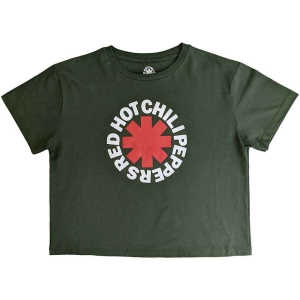 Red Hot Chili Peppers - Classic Asterisk Lady Green Crop Top:  i gruppen MERCHANDISE / T-shirt / Pop-Rock hos Bengans Skivbutik AB (5543178r)