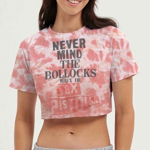 Sex Pistols - Nmtb Lady Pink Dip-Dye Crop Top:  i gruppen MERCHANDISE / T-shirt / Punk hos Bengans Skivbutik AB (5543186r)