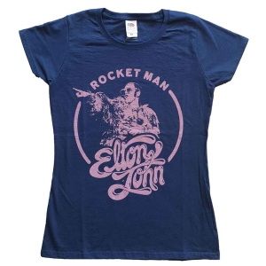 Elton John - Rocketman Circle Point Lady Navy i gruppen MERCHANDISE / T-shirt / Nyheter / Pop-Rock hos Bengans Skivbutik AB (5543915r)