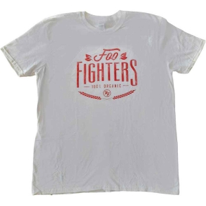 Foo Fighters - 100% Organic Uni Wht  i gruppen MERCHANDISE / T-shirt / Nyheter / Pop-Rock hos Bengans Skivbutik AB (5543937r)