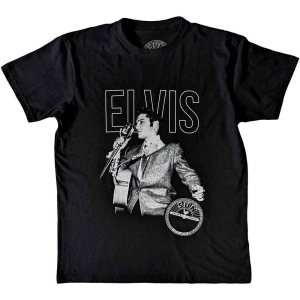 Elvis Presley - Elvis Live Portrait Uni Bl  i gruppen MERCHANDISE / T-shirt / Nyheter / Pop-Rock hos Bengans Skivbutik AB (5544012r)